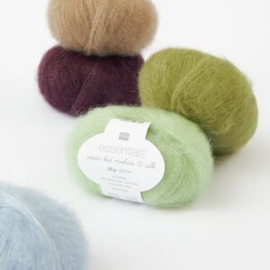 Rico Design ESSENTIALS SUPER KID MOHAIR LOVES SILK mezgimo siūlai